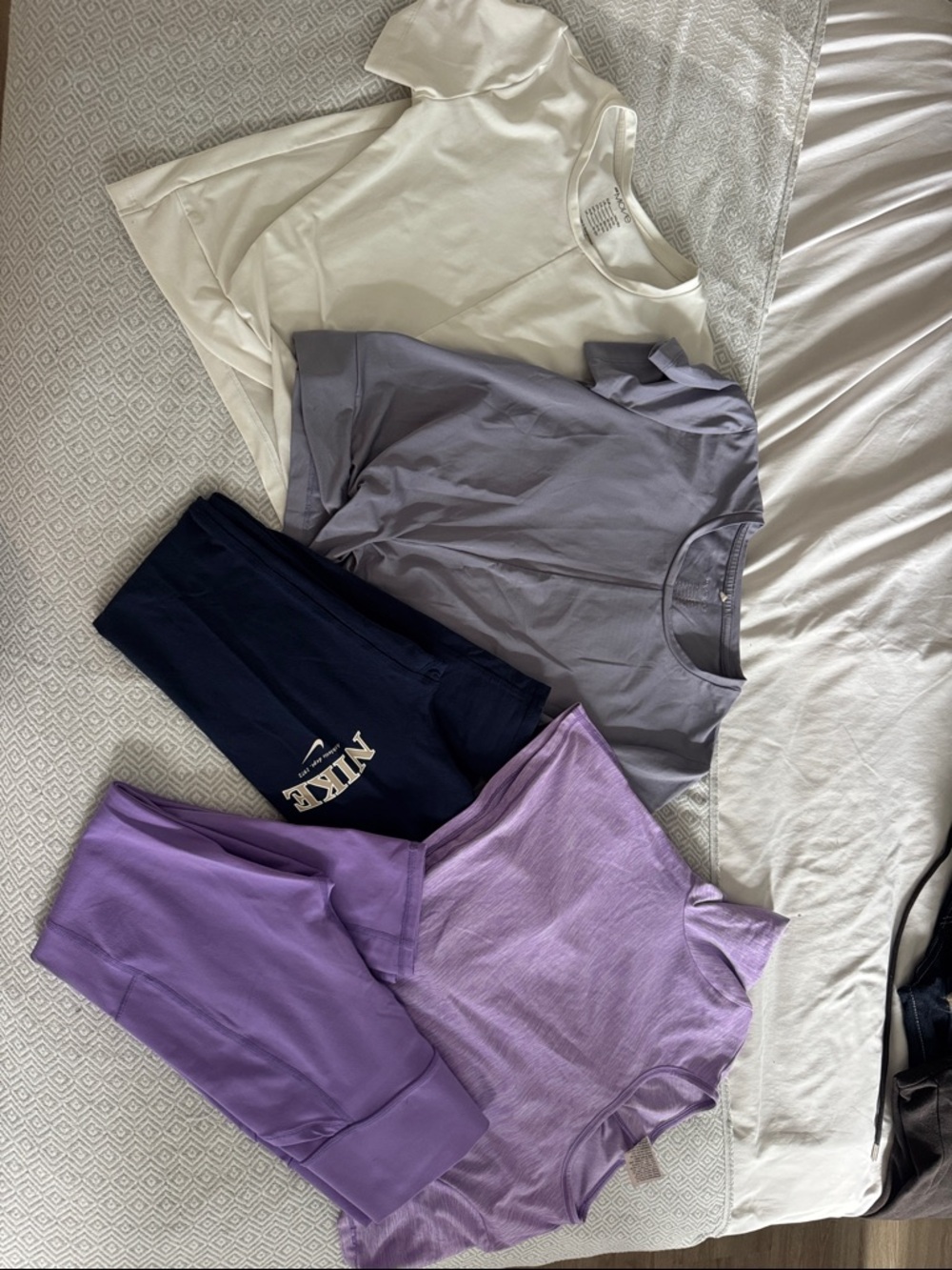 Nike Kids Leggings and Tees Set - Navy, Lavender, Gray, Cream